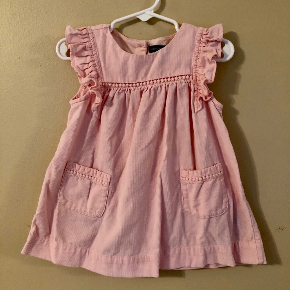 Pink cord dress